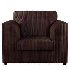 Brown upholstered armchair - brown,