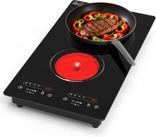 Double Ceramic Hob 3000W, Plug