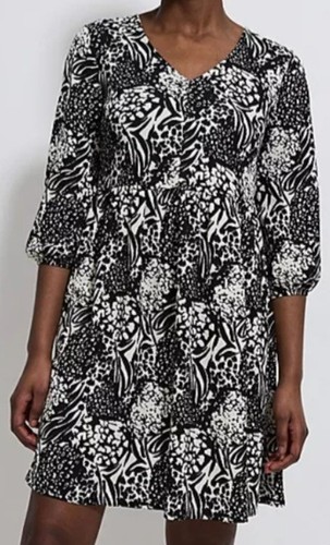 Asda black white animal print - asda,