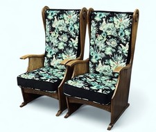 Pair Of Oak Armchairs Newly