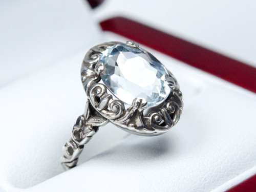 Antique silver ring natural - ring,