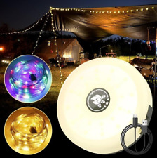10M Portable Stowable LED String Light Outdoor Camping Retractable Waterproof UK