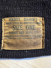 Vintage Seaman’s NATO Guernsey Jumper S Small Wool Size1 Blue BRITISH ROYAL NAVY