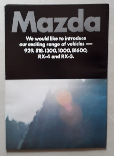 Mazda range brochure 1974 - mazda,