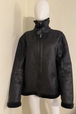 PRIMARK WOMENS BLACK AVIATOR WINTER JACKET SIZE Large
