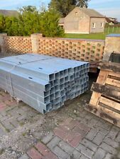 New metal galvanised square closed post 200cm gate posts 