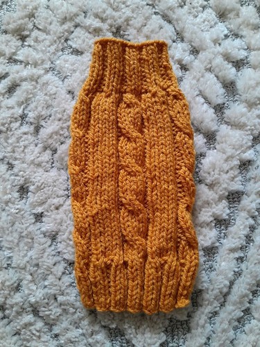 Long hand knitted dog - long,