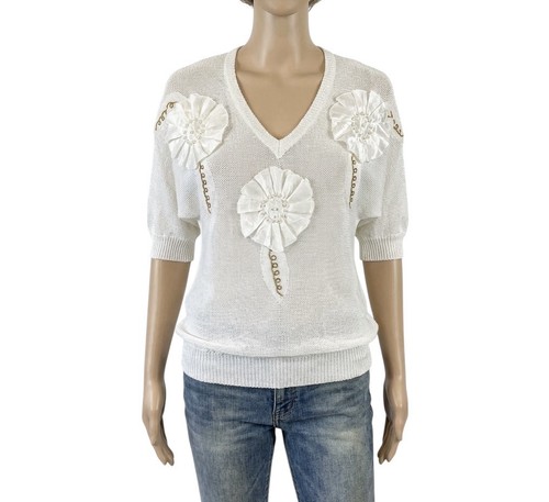 Vintage 80s jumper white - white, v