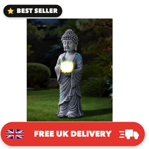 Solar buddha statue with - buddha,