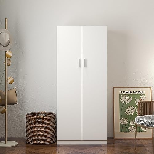 White wooden door - wooden, wardrobe