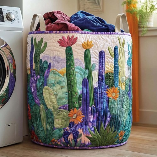 Quilted laundry basket folding - quilted,