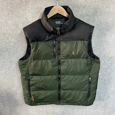 Ralph Lauren Gilet Mens Extra Large RL150 Black Green Polo Down XL Body Warmer