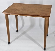 Retro Danish Paul Hundevad Mid Century Teak Side Table/Orbital Castors