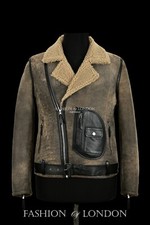 Men sheepskin jacket vintage - sheepskin,