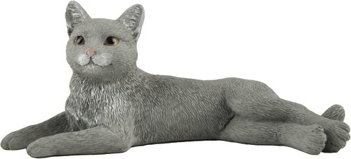 Inch grey cat laying hand - grey,