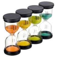 4pc Hourglass Sand Timer Set -