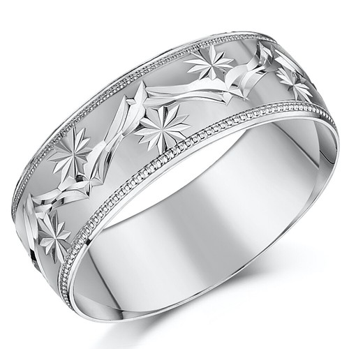 9ct white gold leaf - gold,