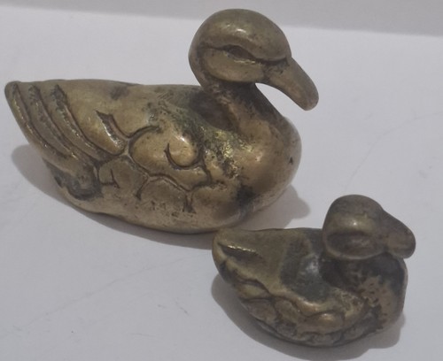 Vintage solid brass duck - vintage,