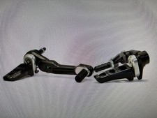 GILLES RCT ADJUSTABLE REARSETS BLACK SILVER DUCATI SCRAMBLER CAFE RACER 17-2022