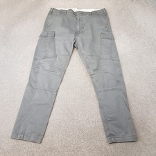Levis Mens Trousers 36x29 Grey Cargo Utility Combat Pants Paratrooper Worker