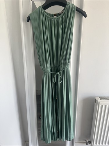 Dress green pleated - dress,