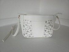 Pavers Daily Floral Cross-Body Bag White Handbag Adjustable Strap