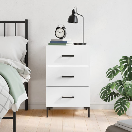 Bedside cabinet white 40x40x66 - bedside,