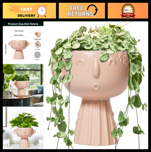 Cute ceramic face flower - face,