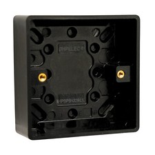 SHPELEC® Black Surface Mounted Pattress Box - Single/Double, Stylish and Durable