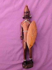African wood carving, warrior