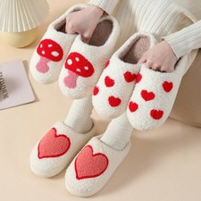 Women Men Halloween Fuzzy Curly Fur Winter Warm Lined House Shoes❤Soft Slippers