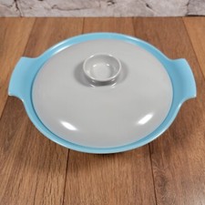 Poole Pottery Twintone Sky Blue, Dove Grey Large Tureen / Serving Dish