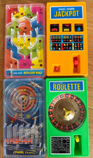 Four Mini-Mate vintage games toys - Jackpot, Roulette, Roller Ball, Spiral Score