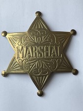 Vintage Brass US Marshal Pin Badge-US Law Enforcement,Police-Fancy Dress Costume