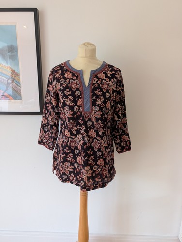 Fabindia black red floral - fabindia,