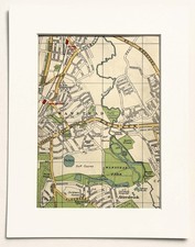 Vintage c. 1935 London Map -