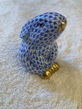 Herend Blue Fishnet Rabbit