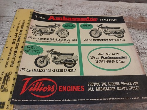 1961 ambassador motorcycle - 1961,