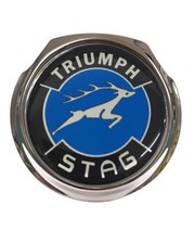 Triumph Stag Blue Logo  - Car Grille Badge - FREE FIXINGS