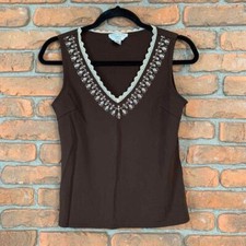 Casual Corner Womens XS Brown