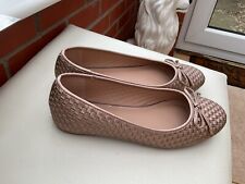 Lovely NEW Ladies Metallic Flat Shoes ,size 7.