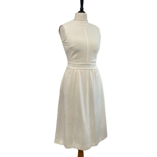 Vintage 1970s mod dress - mod, cream