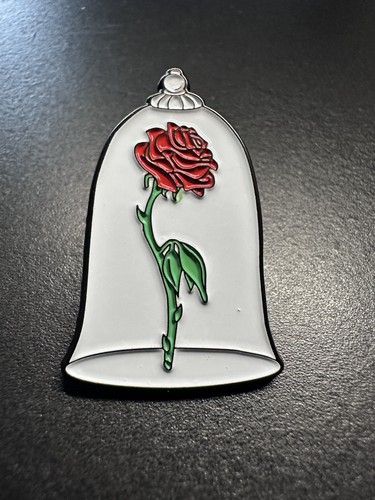 Enchanted rose enamel pin - enchanted,
