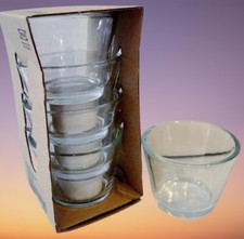 TEA LIGHT Candle Holders 4 Pack IKEA Galej Glass + 4 FREE TEA LIGHT CANDLES NEW