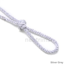 Twisted Cord Silky Barley Twist Satin Rope 6mm Thick Furnishing Piping 3Ply Trim