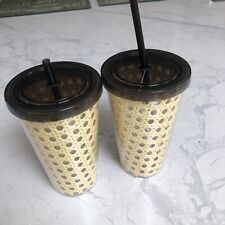 New Plastic Drinking Cups With Straws Tumblers Bundle 15cm