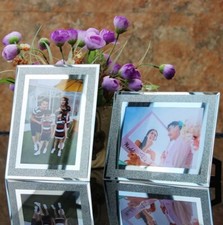 Set of 4 Glitter Mirror Photo
