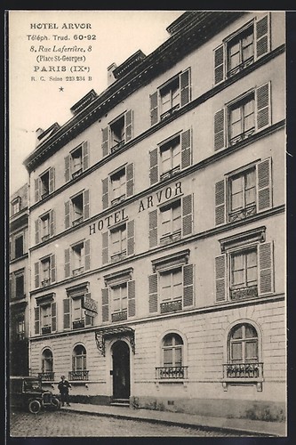 Old postcard paris hotel - paris,,