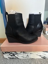 Moda In Pelle Ameeli Black Leather, Size 4, New 