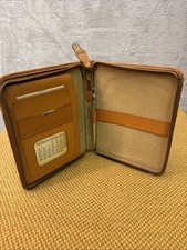 Vintage Leather Writing Wallet / Organiser with Envelopes, Notebook & Parker Pen